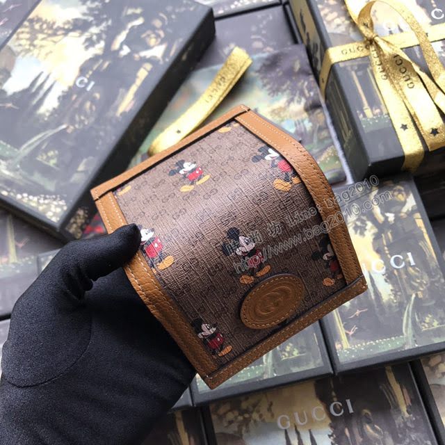Gucci錢包 古馳2020新款 甩紋牛皮 Gucci三折短錢包 474746裸全皮  gdj1175